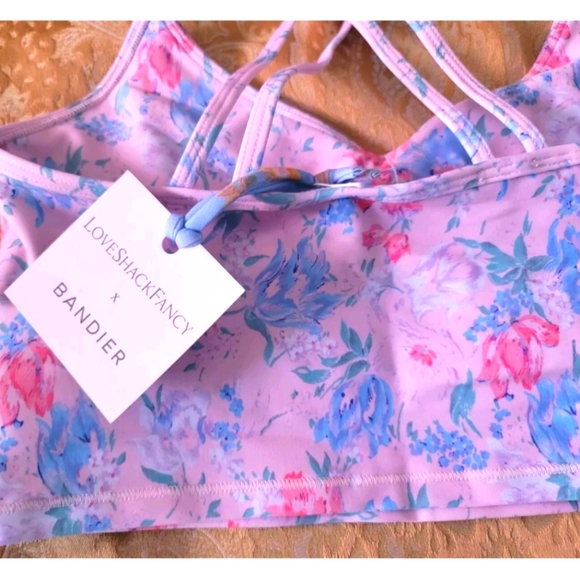 Bandier X Loveshackfancy Cropped Bliss Tank XS - Picture 4 of 6